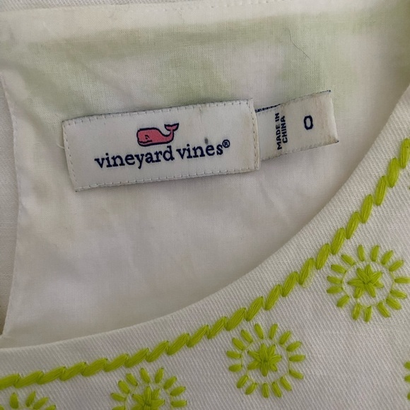 VINEYARD VINES Caribbean Floral Embroidered Linen Tank Top Size 0 - Picture 7 of 8